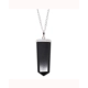 Gemstone Flat Pencil Pendant - Black Agate