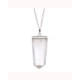 Gemstone Flat Pencil Pendant - Rock Quartz