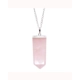 Gemstone Flat Pencil Pendant - Rose Quartz