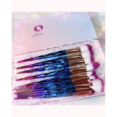 Glowii 12pcs Unicorn Diamond Purple Hair Makeup Brush Set + Gift Box Glowii 12pcs Unicorn Diamond Purple Hair Makeup Brush Set + Gift Box