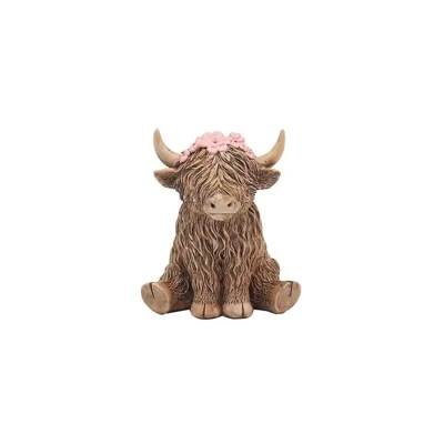 Highland Cow with Floral Crown Highland Cow with Floral Crown