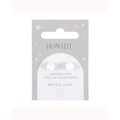 Howlite Semi Precious Crystal Earrings