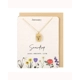January Snowdrop Birth Flower Necklace Card