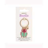 Lucky Gold Beetle Keyring