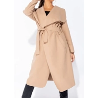 Oversized Belted Waterfall Coat