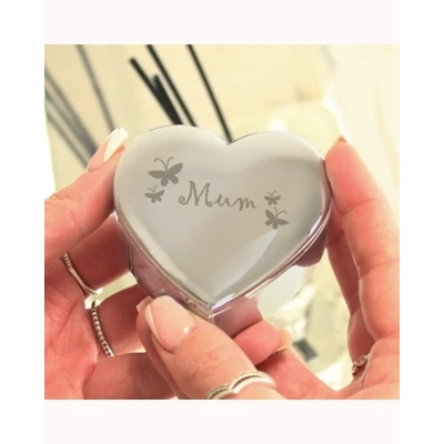 Mum Butterflies Heart Trinket Box Mum Butterflies Heart Trinket Box