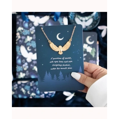 Night Owl Necklace Greeting Card