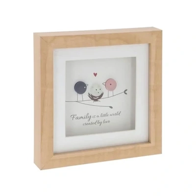 Pebble Glass Plaque - Family Birds Pebble Glass Plaque - Family Birds