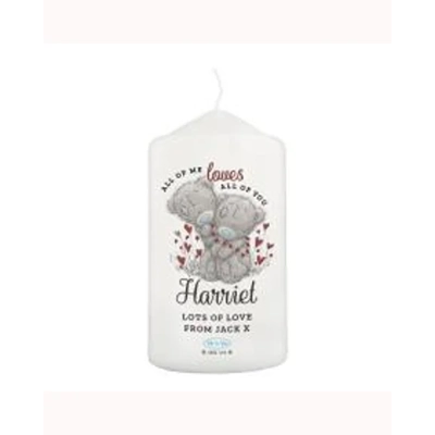 Personalised All My Love Me to You Bear Pillar Candle Personalised All My Love Me to You Bear Pillar Candle