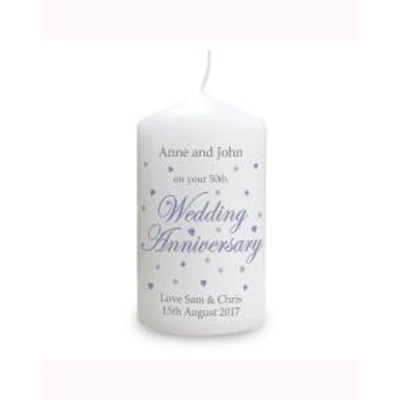 Personalised Anniversary Pillar Candle Personalised Anniversary Pillar Candle