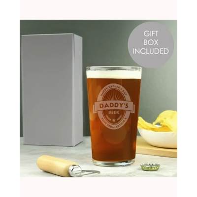 Personalised Beer Label Pint Glass