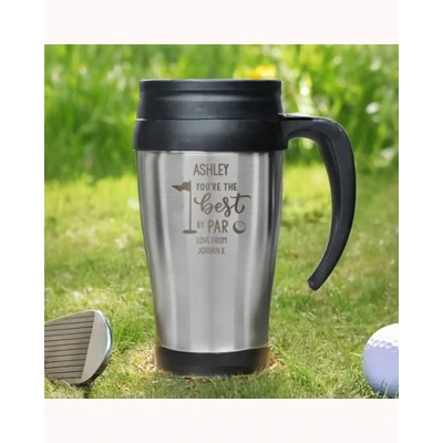 Personalised Best By Par Travel Mug Personalised Best By Par Travel Mug