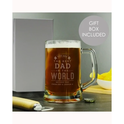 Personalised Best in The World Pint Stern Tankard