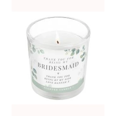 Personalised Botanical Thank You Wedding Party Jar Candle Personalised Botanical Thank You Wedding Party Jar Candle