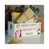 Personalised Christmas White Wood..