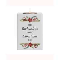 Personalised Christmas Wooden Tea..