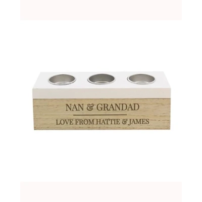 Personalised Classic Triple Tea Light Box Personalised Classic Triple Tea Light Box