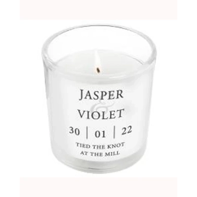 Personalised Couples Jar Candle