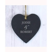 Personalised Couples Slate Heart ..