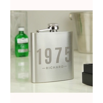 Personalised Date & Name Hip Flask Personalised Date & Name Hip Flask