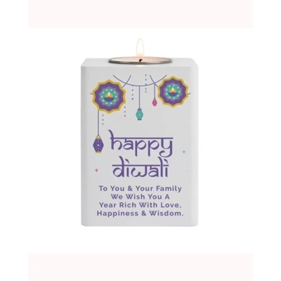 Personalised Diwali Wooden Tea Light Holder Personalised Diwali Wooden Tea Light Holder