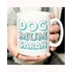 Personalised Dog Mum Blue Spots Mug