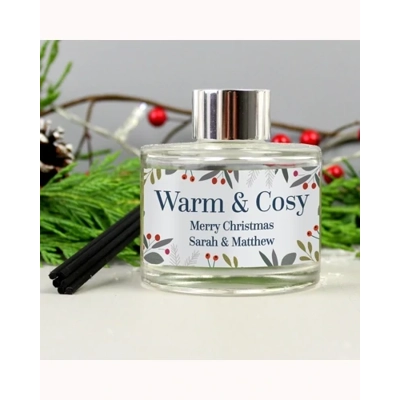 Personalised Festive Christmas Reed Diffuser Personalised Festive Christmas Reed Diffuser