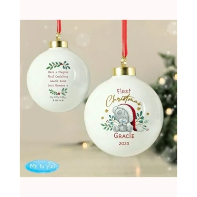 Personalised First Christmas Tiny Tatty Teddy Bauble Personalised First Christmas Tiny Tatty Teddy Bauble