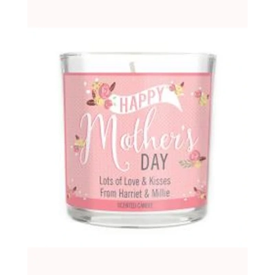 Personalised Floral Bouquet Mother's Day Scented Jar Candle Personalised Floral Bouquet Mother's Day Scented Jar Candle