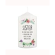 Personalised Floral Pillar Candle