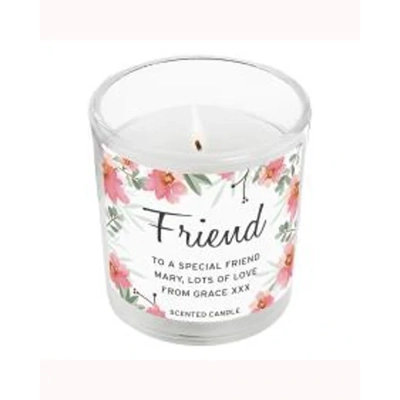 Personalised Floral Sentimental Scented Jar Candle Personalised Floral Sentimental Scented Jar Candle