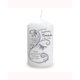 Personalised Flower Pattern Pillar Candle