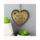 Personalised Gold Slate Heart Decoration