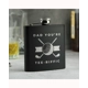 Personalised Golf Black Hip Flask