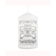 Personalised Grey Papercut Style Pillar Candle