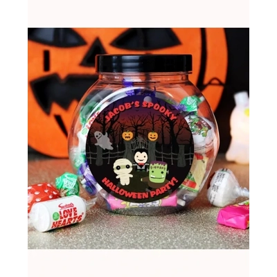 Personalised Halloween Characters Sweet Jar Personalised Halloween Characters Sweet Jar