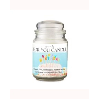 Personalised Happy Birthday Large Scented Jar Candle Personalised Happy Birthday Large Scented Jar Candle