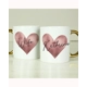 Personalised Heart Gold Handled Mug