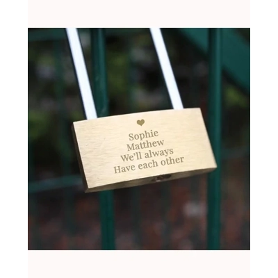Personalised Heart Motif Any Message Padlock Personalised Heart Motif Any Message Padlock