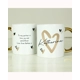 Personalised Hearts Gold Handled Mug