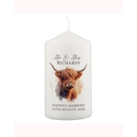 Personalised Highland Cow Pillar ..