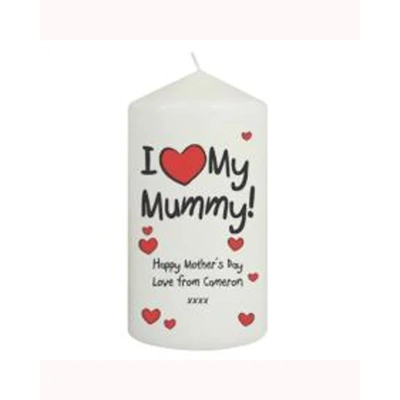Personalised 'I Heart My' Pillar Candle Personalised 'I Heart My' Pillar Candle