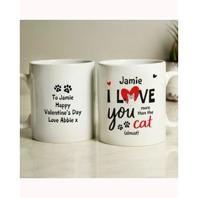 Personalised I Love You More Than The Cat Mug Personalised I Love You More Than The Cat Mug