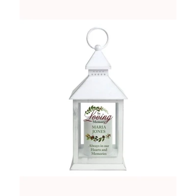 Personalised In Loving Memory White Lantern Personalised In Loving Memory White Lantern