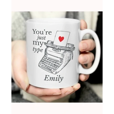 Personalised Just My Type Valentines Mug Personalised Just My Type Valentines Mug