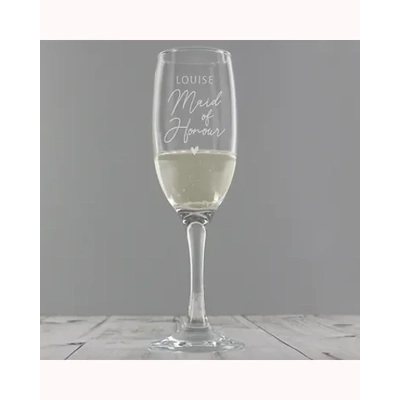 Personalised Maid of Honour Flute Glass Personalised Maid of Honour Flute Glass
