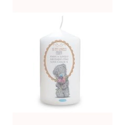 Personalised Me to You Bear Flowers Pillar Candle Personalised Me to You Bear Flowers Pillar Candle