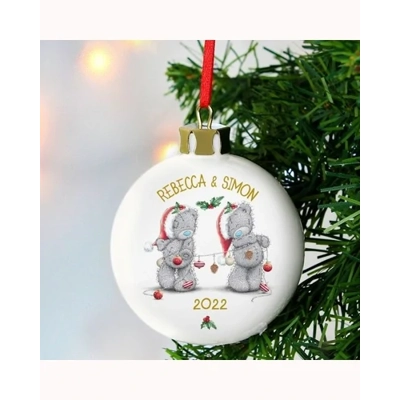 Personalised Me to You Christmas Couple's Bauble Personalised Me to You Christmas Couple's Bauble