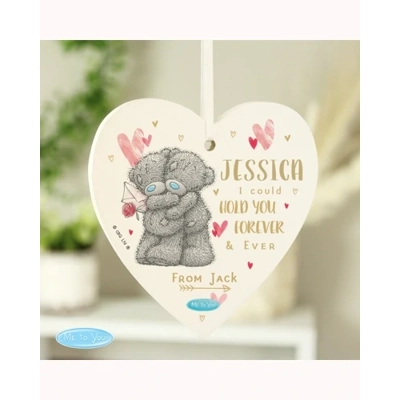 Personalised Me To You Hold You Forever Wooden Heart Decoration Personalised Me To You Hold You Forever Wooden Heart Decoration
