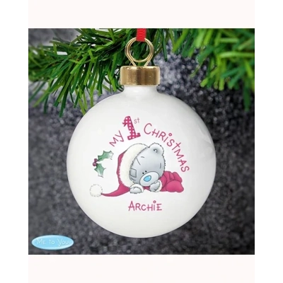 Personalised Me To You My 1st Christmas Bauble Personalised Me To You My 1st Christmas Bauble